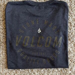 Volcom Charcoal Tee with Gold Logo
